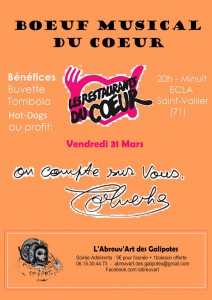 ﻿Vendredi 31 mars 2017, 20h, à l’ECLA à Saint-Vallier
