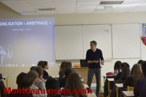 Le Collège Saint Gilbert reçoit l’arbitre international Clément Turpin (Montceau)