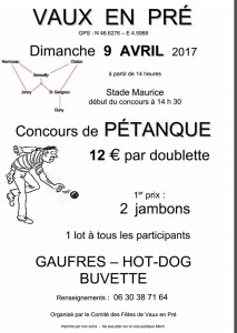 Comité des fêtes de Vaux-en-Pré (Sortir)
