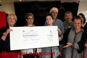 Solidarité – L’Abreuv’art des galipotes remet un chèque aux restos du cœur de Montceau-les-Mines