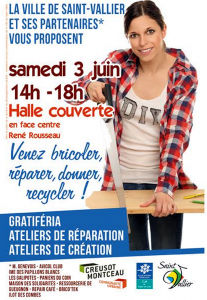 RAPPEL : Samedi 3 juin 2017, halle couverte (René Rousseau) à Saint-Vallier