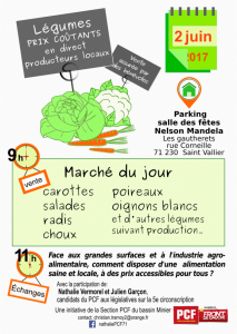 Vente solidaire de légumes organisée par la section PCF du Bassin Minier