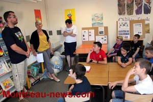 L’association un bouchon collecté un geste utile à école Henri Wallon à Saint-Vallier