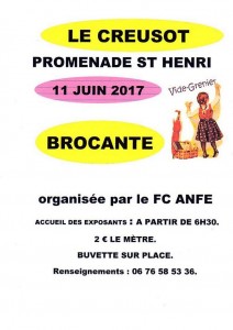 Brocante – vide grenier du FC ANFE du Creusot (Sortir)