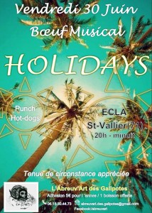 Vendredi 30 juin 2017, à l’ECLA à Saint-Vallier (20h), le dernier de la saison