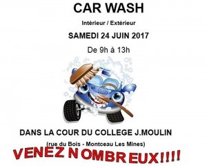 Rappel – Car Wash au Collège Jean Moulin (Montceau)