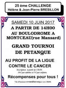 Ligue Contre Le Cancer : Challenge Hélène et Jean-Pierre Brésillon