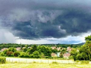 Orage sur le bassin minier