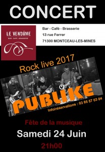 Samedi 24 juin 2017 au bar « Le Vendôme » à Montceau (Sortir)