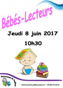 Jeudi 8 juin 2017, 10h30, à la bibliothèque à Pouilloux