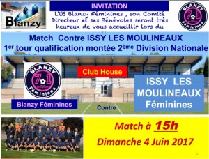 US Blanzy Féminines (Foot) : 1er tour de qualification montée 2ème division nationale