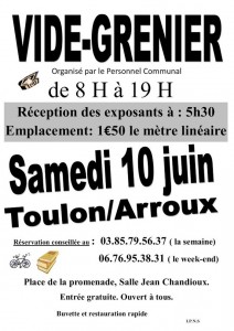 Vide grenier à Toulon-sur-Arroux