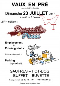 Rappel : Comité des fêtes de Vaux en Pré (Sortir)