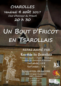 « Un bout d&rsquo;fricot en Tsarollais » : Une soirée typiquement Charollaise