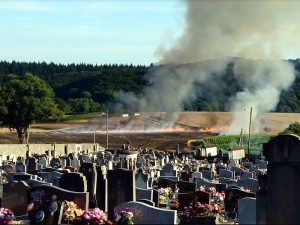 Suite du feu de champ  à Saint-Vallier