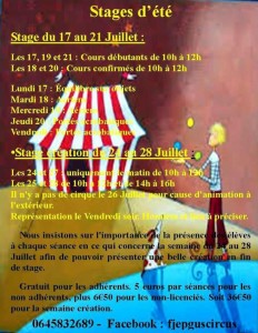 L&rsquo;école de cirque GUS CIRCUS du FJEP (Saint-Vallier)