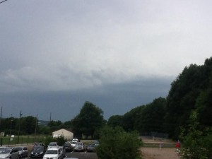 Orage sur le bassin minier