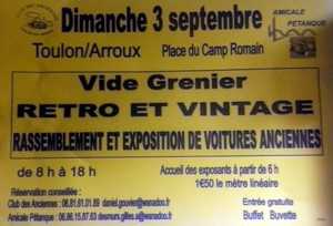 Vide grenier rétro et vintage à Toulon-sur- Arroux (Sortir)