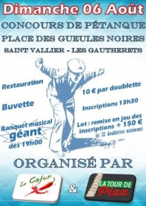 Concours de pétanque à Saint-Vallier