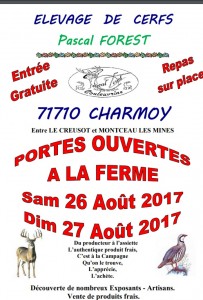 Elevage de cerfs de Pascal et Gilbert FOREST à Charmoy (Sortir)