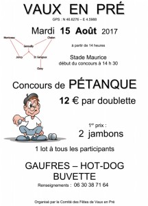 Rappel – Comité des fêtes de Vaux en Pré (Sortir)