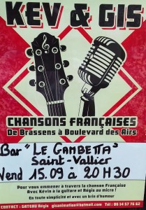 Kev & Gis au bar Le Gambetta à Saint-Vallier (Sortir)