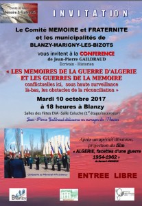 Conférence : « Les mémoires de la Guerre d’Algérie et les guerres de la mémoire… »