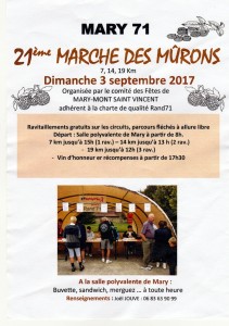 Marche des Mûrons à Mary (Sortir)
