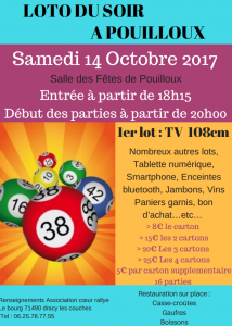 Loto du soir à Pouilloux