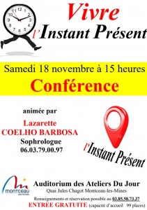 Conférence : « Vivre l’instant présent » (Montceau)