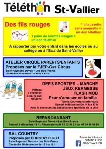 SAINT-VALLIER se mobilise pour le TELETHON