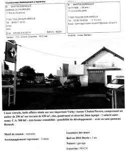 Fond de commerce (Vente)