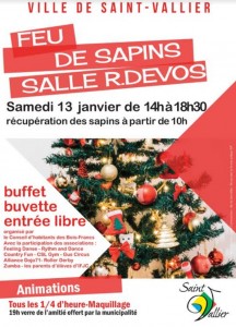 La fête autour d’un feu de sapins (Saint-Vallier)
