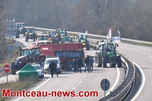Manifestation agricole en Saône-et-Loire