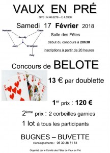 Concours de belote (Vaux en Pré)