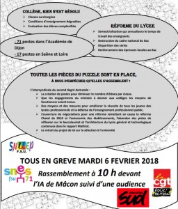 Grève dans l’Education Nationale ‘Saône-et-Loire – Social)