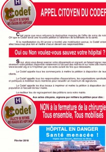 « Non à la mise à mort de notre hôpital public » (Santé – Montceau)