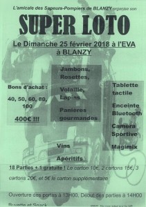 Super Loto des pompiers (Blanzy)