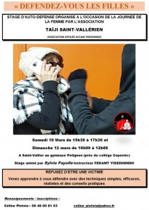 Stage « Défendez vous les filles » 2018