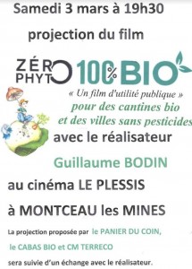 Projection du film  0 PHYTO100%BIO à Montceau