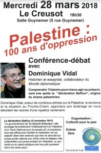 « Palestine : 100 ans d&rsquo;oppression »