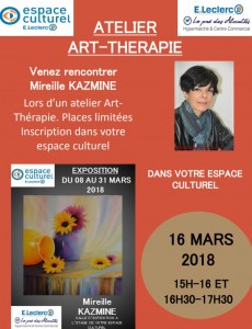 Du 8 au 31 mars 2018 à l’Espace Culturel Leclerc (Montceau)