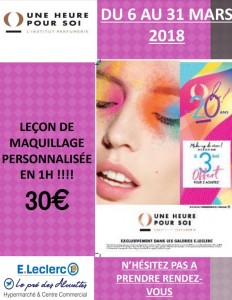 L’INSTITUT » UNE HEURE POUR SOI » MONTCEAU LES MINES SITUE DANS LA GALERIE MARCHANDE LECLERC