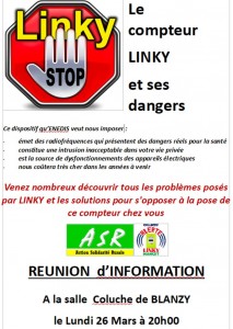 Réunion d&rsquo;information sur l&rsquo;arrivée des compteurs Linky (Blanzy)