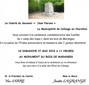 Comité Jean Pierson et municipalité de Collonge-en-Charollais