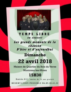 « Temps Libre » en concert à Montceau