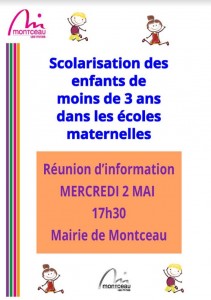 Scolarisation des enfants de moins de 3 ans (Montceau)