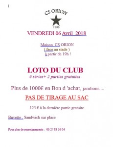 CS Orions (Foot – Sortir)