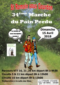 34ème marche du pain perdu à Saint Romain Sous Gourdon