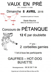 Comité des fêtes de Vaux-en-Pré (Sortir)